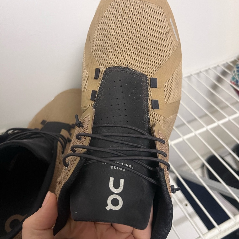 On Cloud Running Men's Athletic Shoes in Brown and Black - Picture 3 of 4